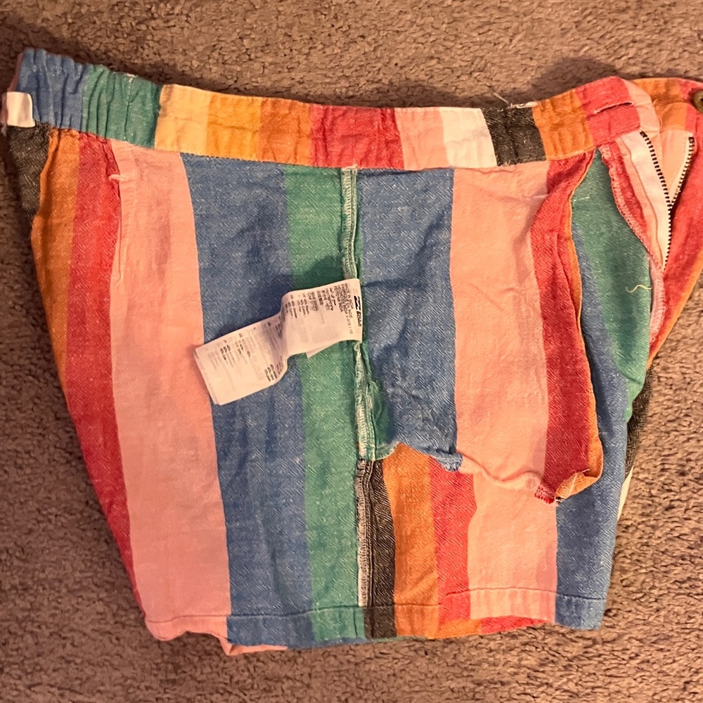 Billabong Multicolor Striped Women’s Shorts - Picture 9 of 12